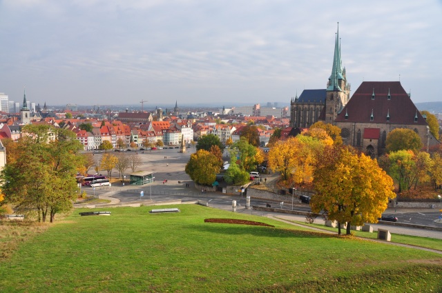 The old town of Erfurt from the Zitadel Petersburg