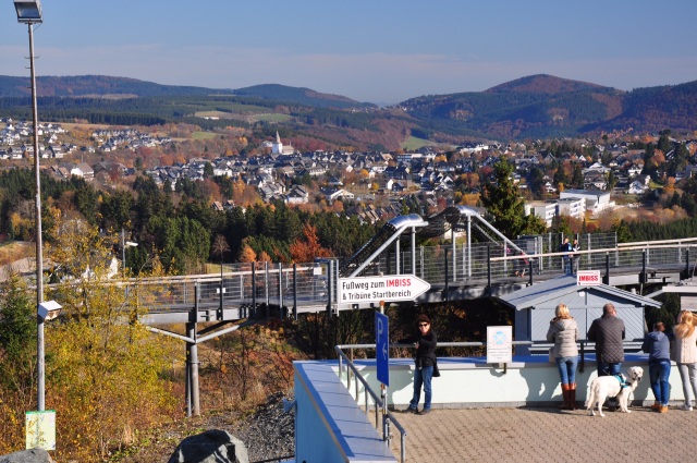 Looking back to Winterberg from the luge run
